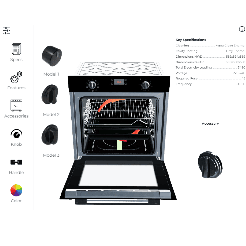 Example of a 3D Product Configurator Interface