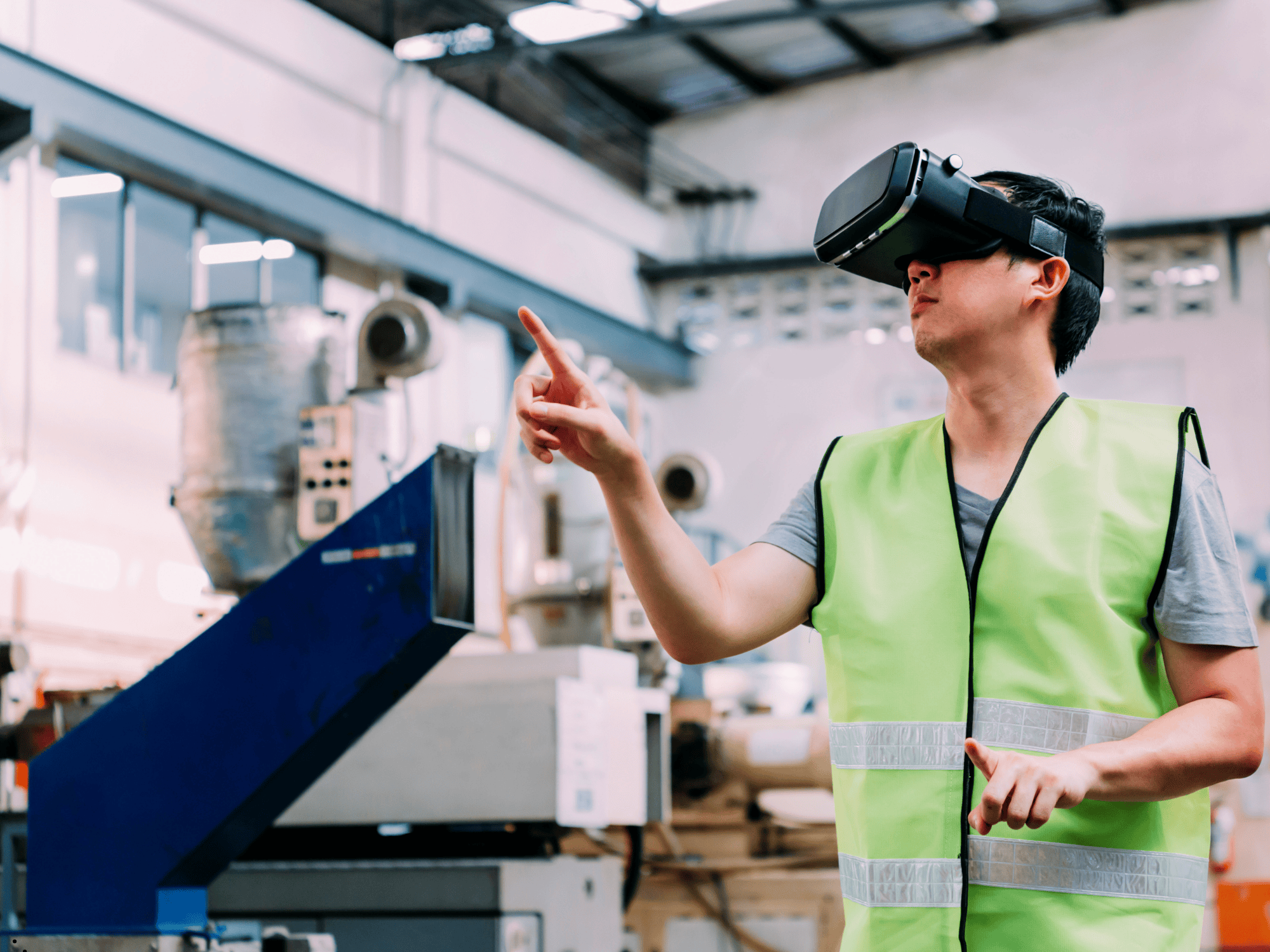 Virtual Reality service concept showing immersive simulation